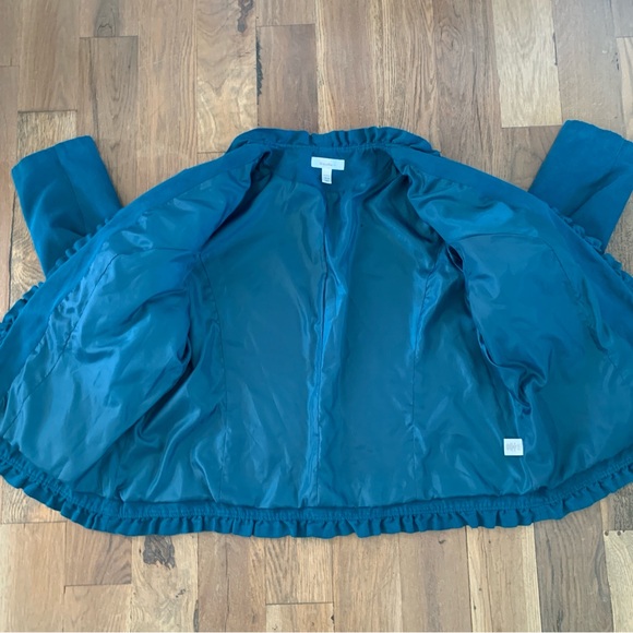 Dress barn Blue Ruffle Front Blazer Size 18/20 - Picture 3 of 11